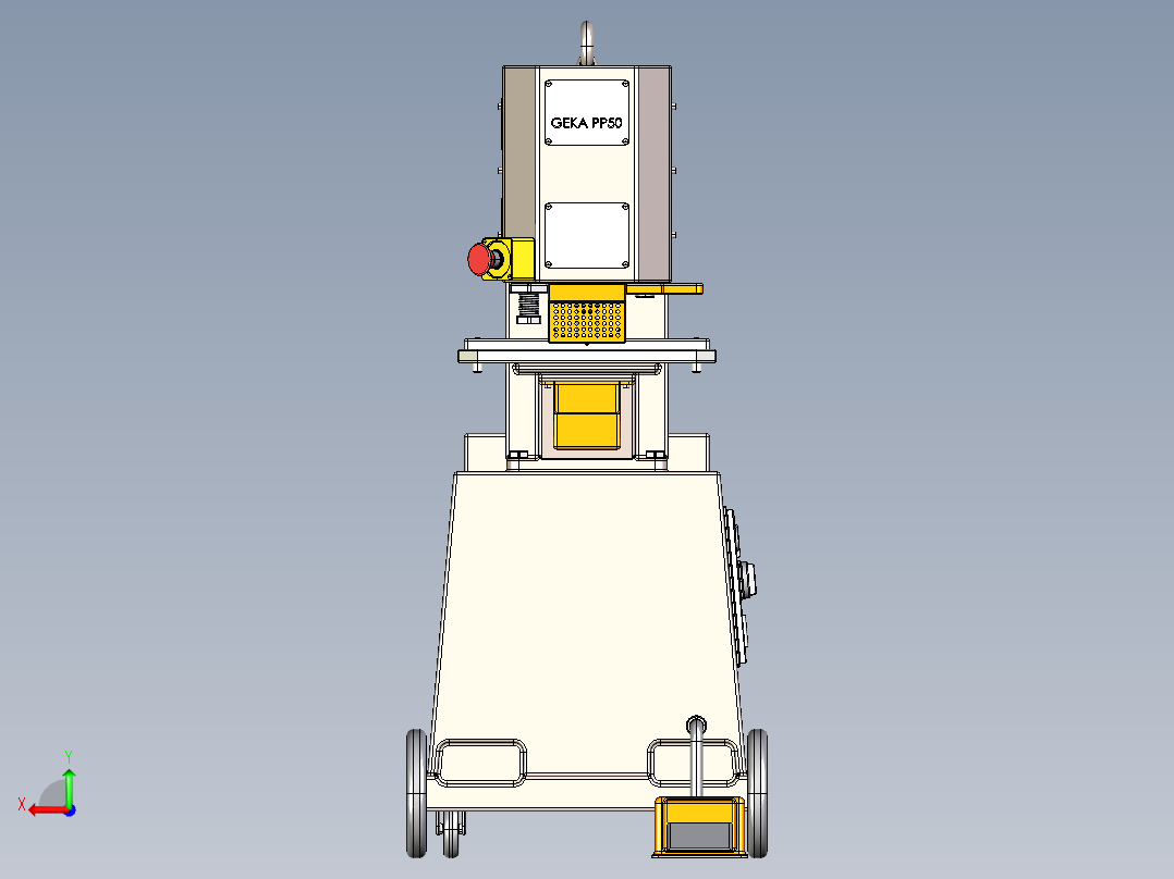 冲床GEKA P55punch-machine-geka-p55-模型格式为 -sw stp后视图