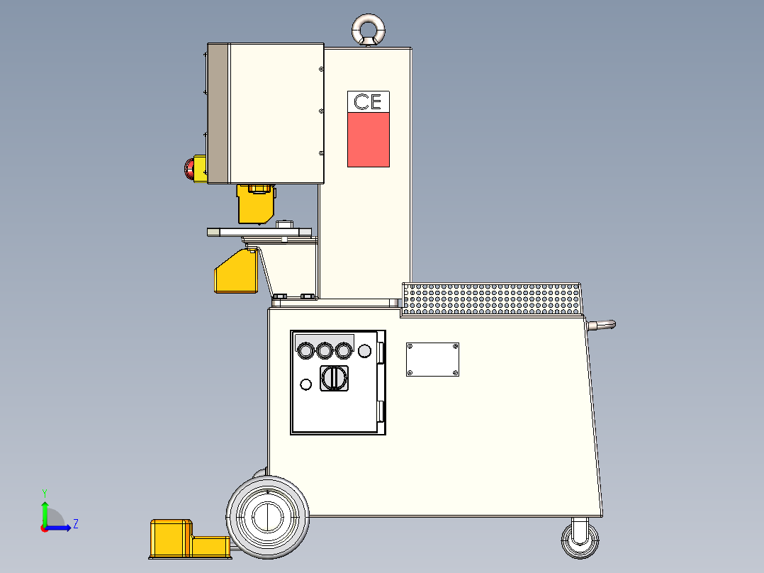冲床GEKA P55punch-machine-geka-p55-模型格式为 -sw stp左视图