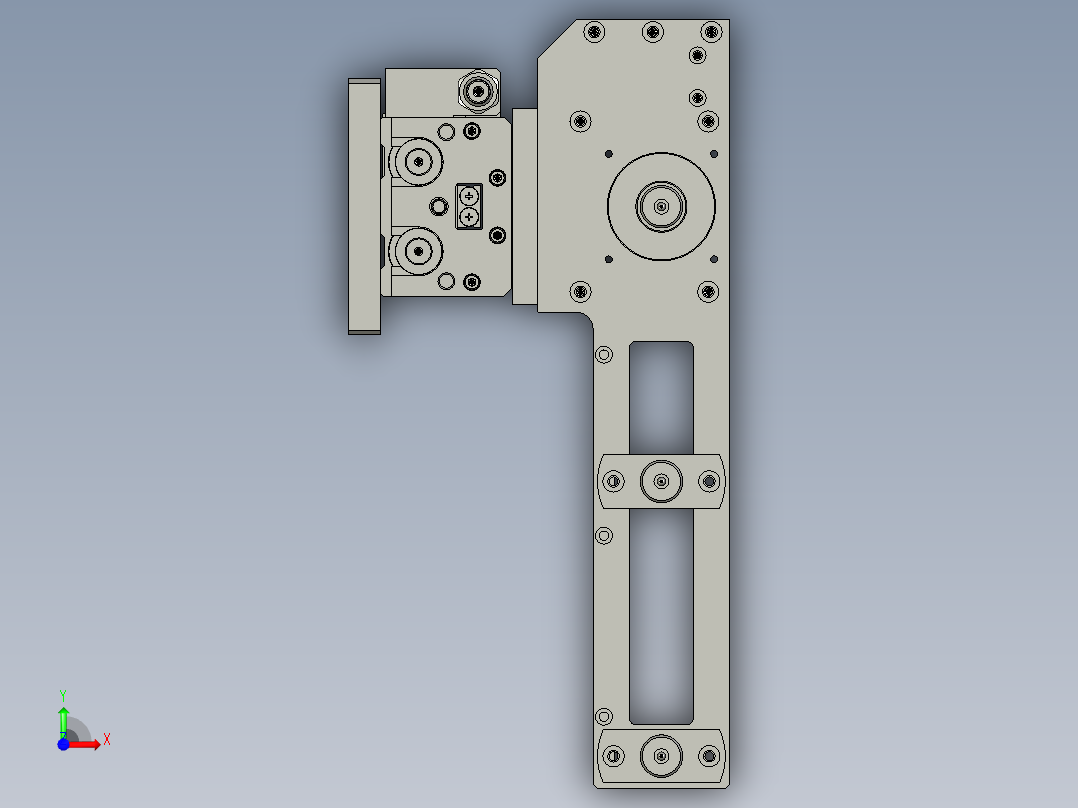 A2上齿轮抓取总成前视图