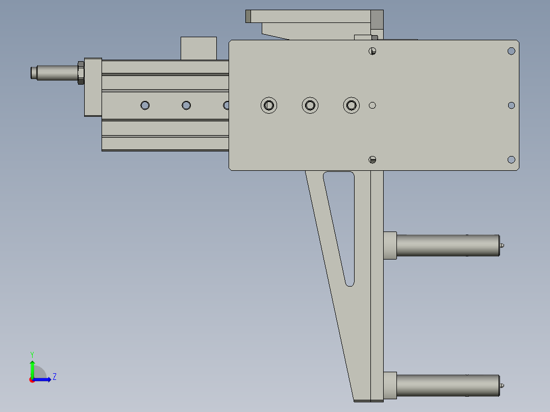 A2上齿轮抓取总成左视图