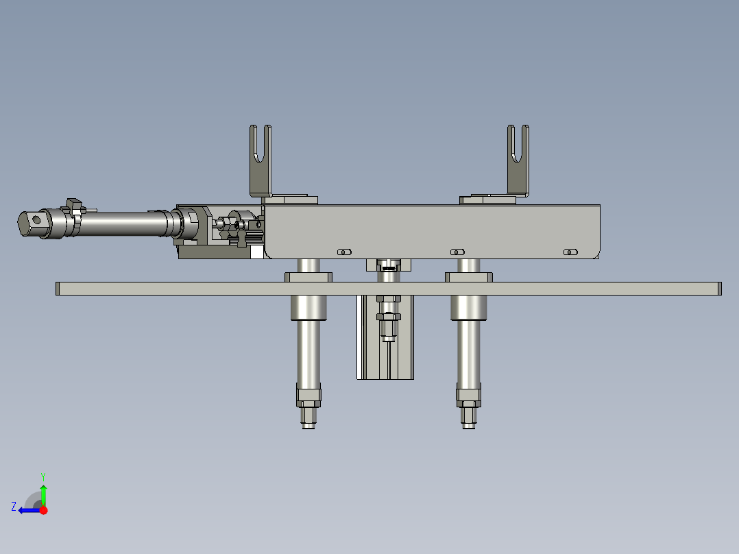 夹子拨杆组右视图
