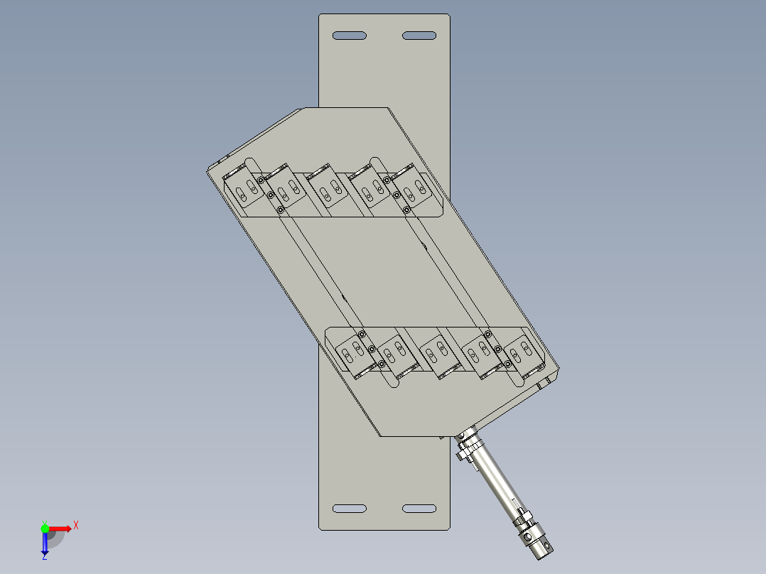 夹子拨杆组俯视图