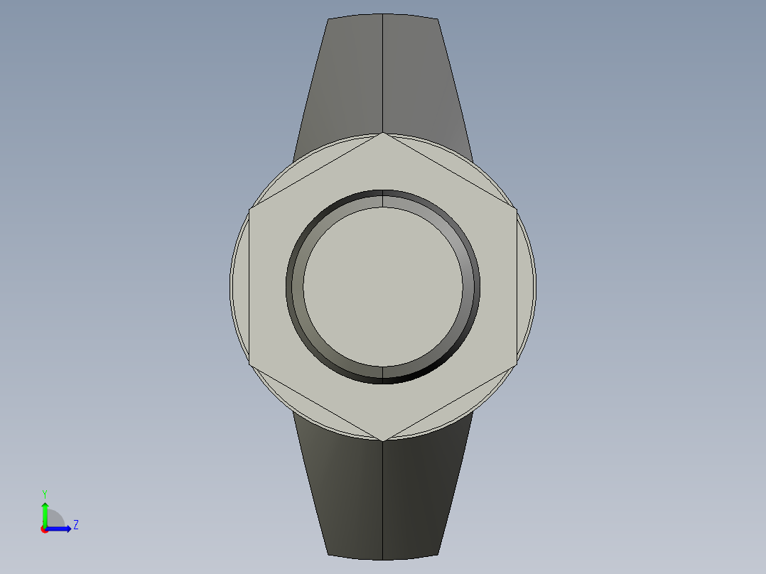 蛇形管-1分外牙10节长圆吹嘴左视图