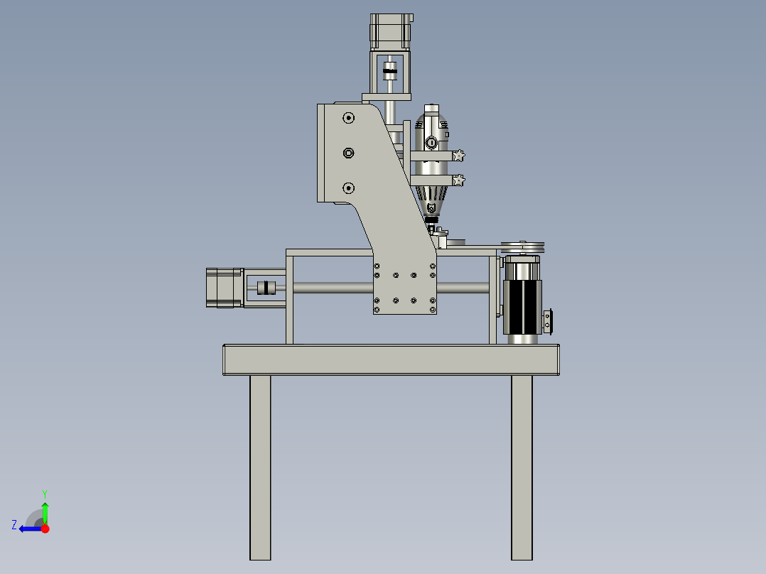 DIY数控车铣钻一体机右视图