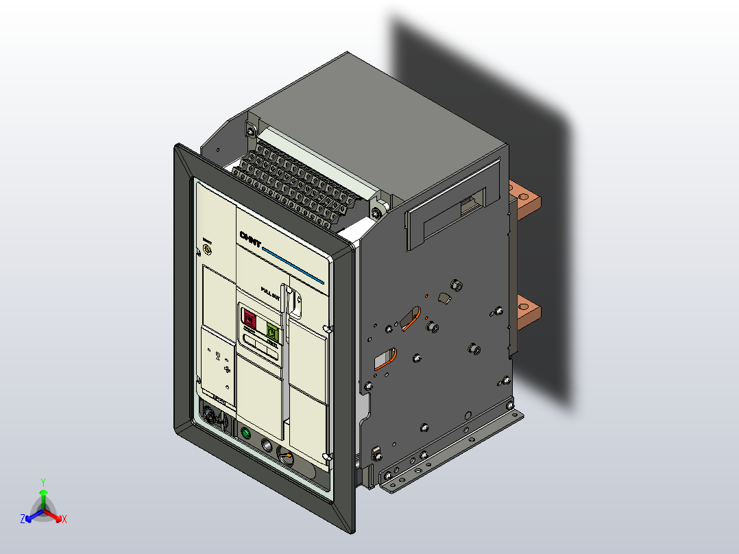 NA8-1600 1250A-1600A 3P 抽屉式-水平接线+门框202409主视图
