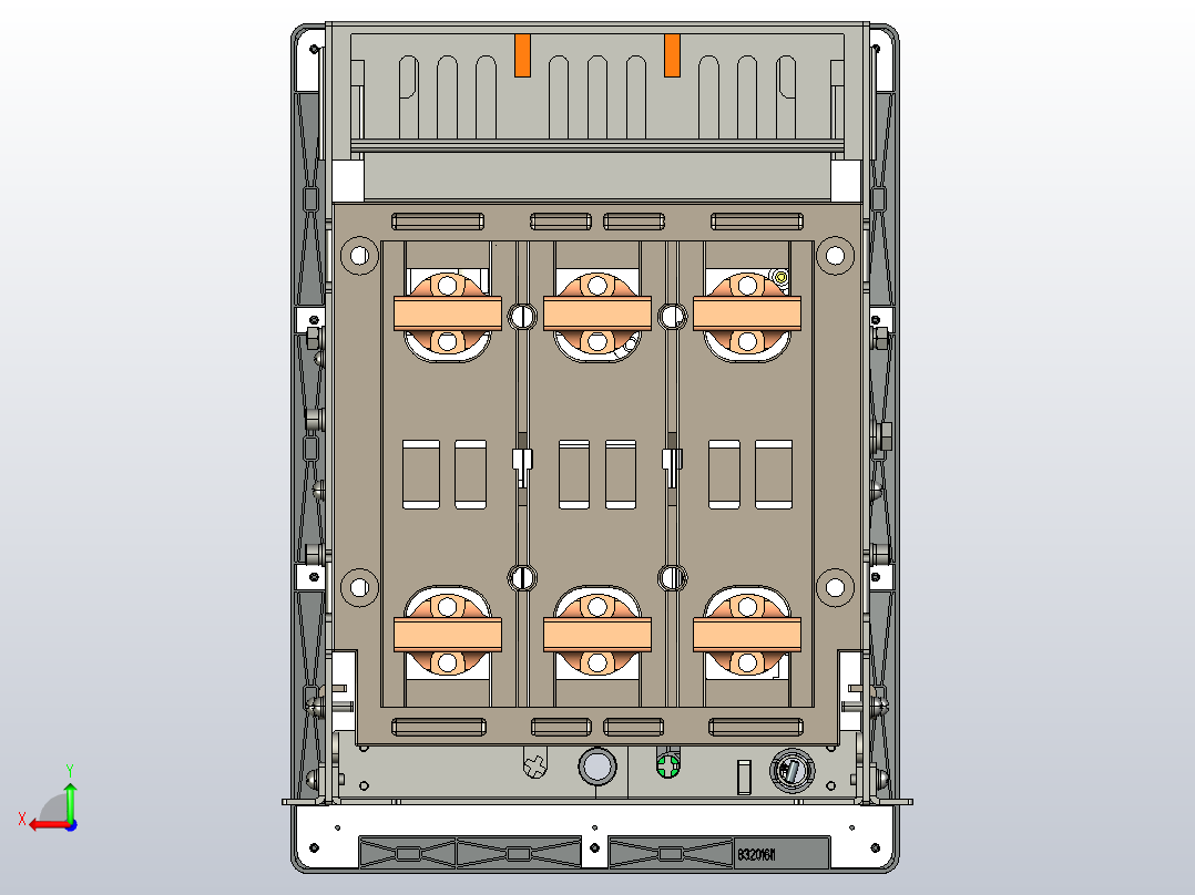 NA8-1600 1250A-1600A 3P 抽屉式-水平接线+门框202409后视图