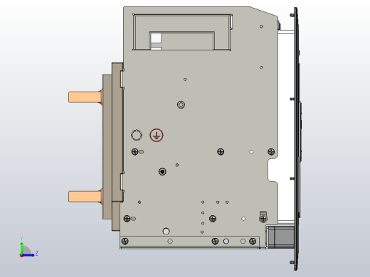NA8-1600 1250A-1600A 3P 抽屉式-水平接线+门框202409左视缩略图