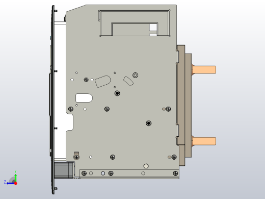 NA8-1600 1250A-1600A 3P 抽屉式-水平接线+门框202409右视缩略图