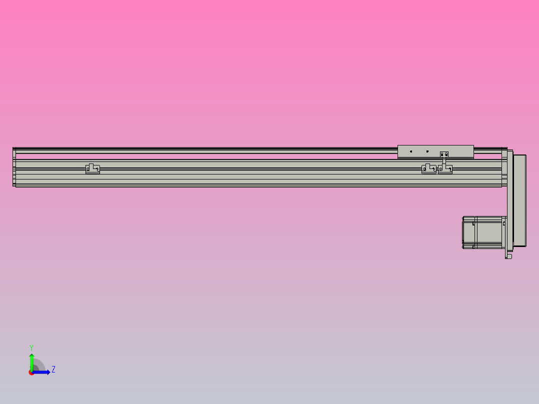 MT136BS半封闭丝杆滑台[MT136BS.L#.650.BM.P40.C3]左视图