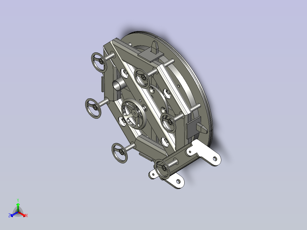 椭圆门机构主视图