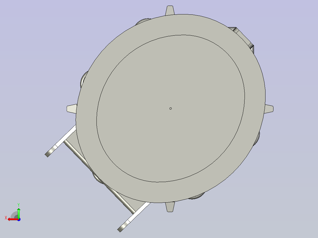椭圆门机构后视图