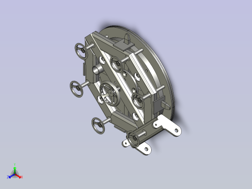 椭圆门机构正等轴测缩略图
