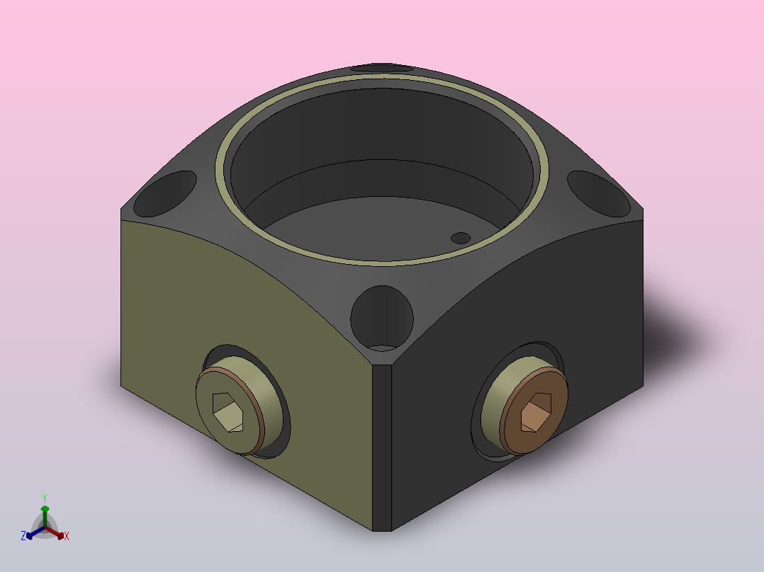 HHD配管底座[HHD-07]正等轴测图