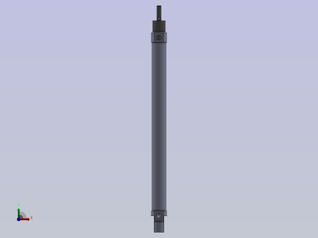 双作用圆形气缸前视图