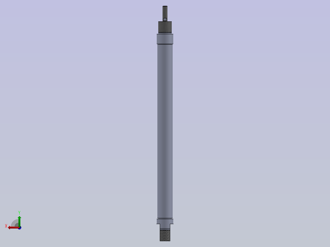 双作用圆形气缸后视图