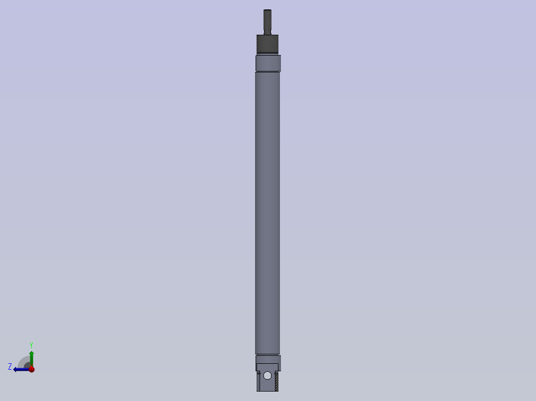 双作用圆形气缸右视图