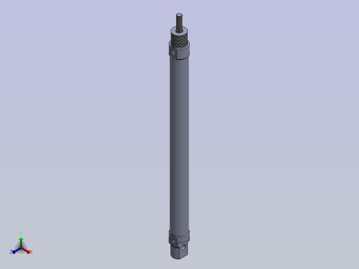 双作用圆形气缸正等轴测缩略图