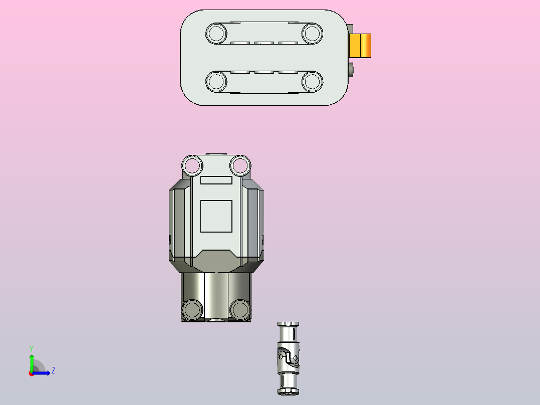 移动塔式履带起重机立体拼装模型左视图