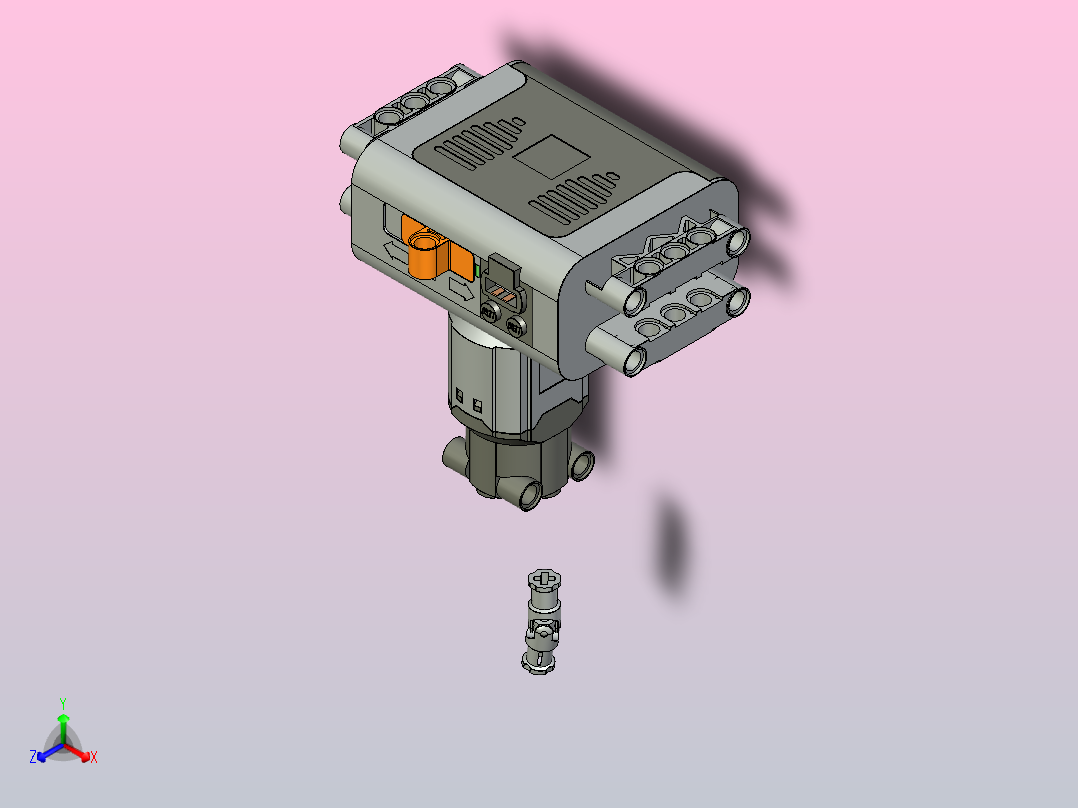 移动塔式履带起重机立体拼装模型正等轴测图