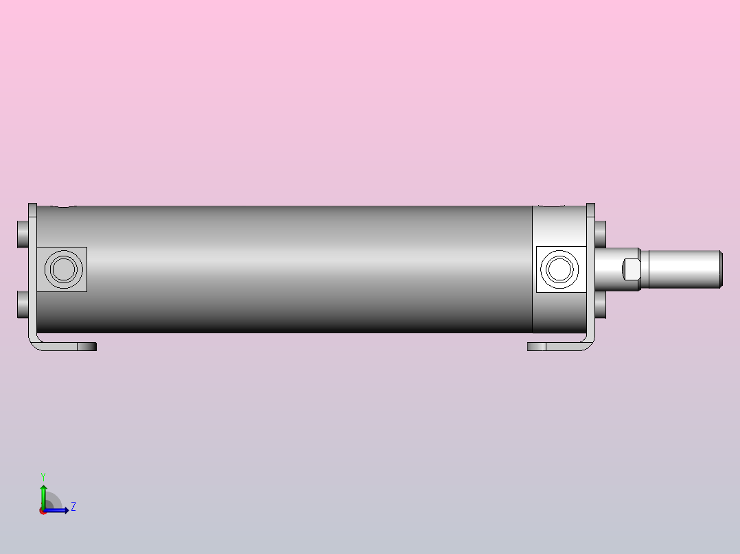 气缸CG1LN40-125左视图
