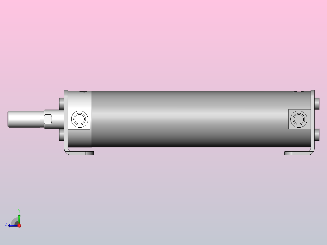 气缸CG1LN40-125右视图