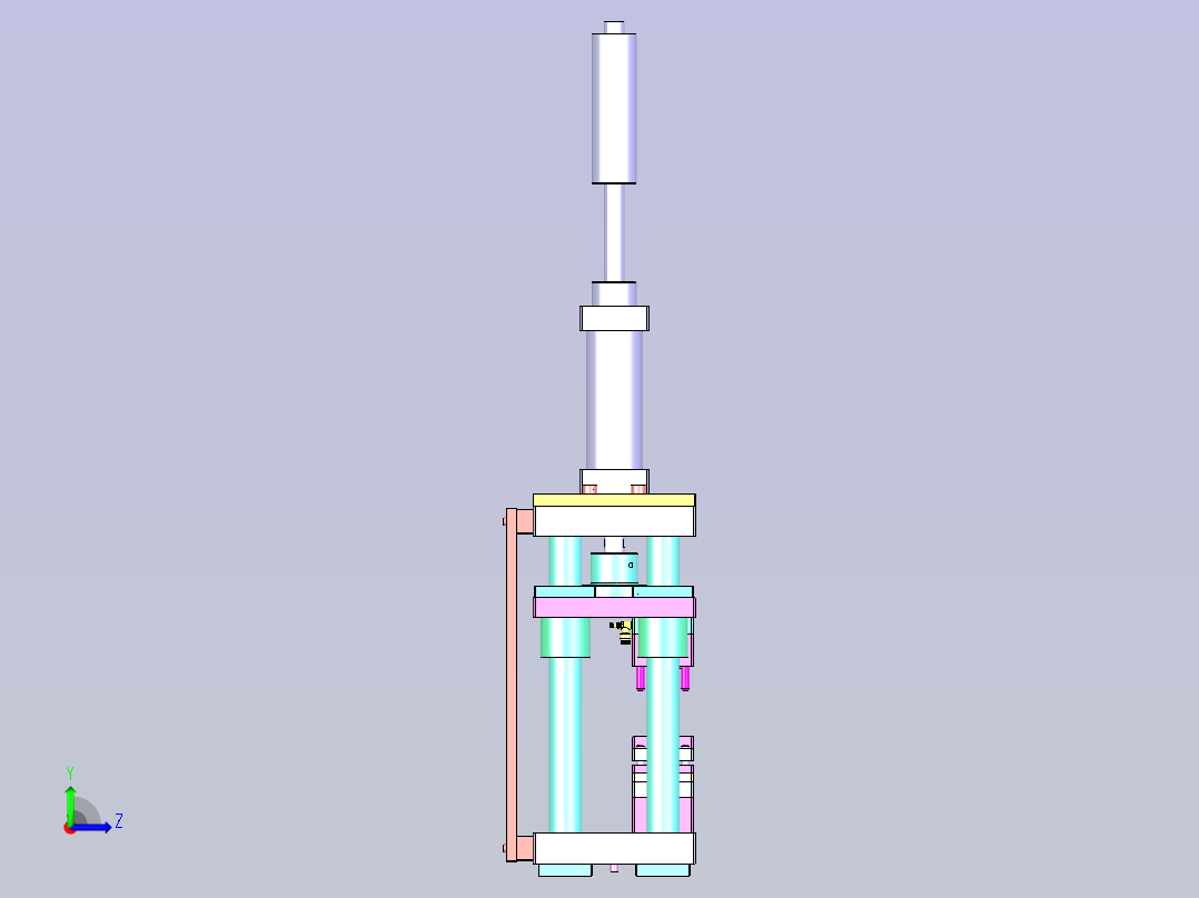 华为5G升降机电机磁环铆压机左视图