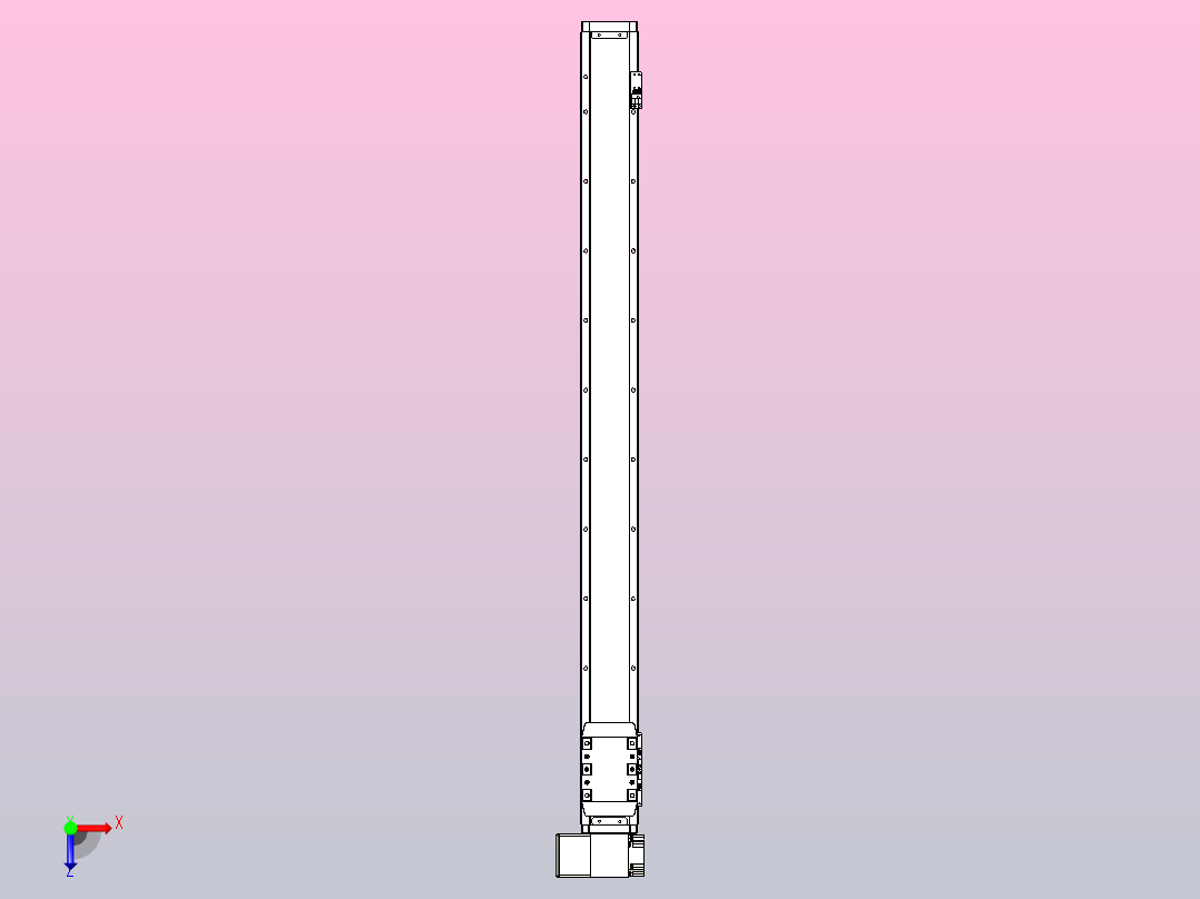 机器人皮带驱动直线轴TPA-GCB-80-P60-L950-LP-M20-N3俯视图