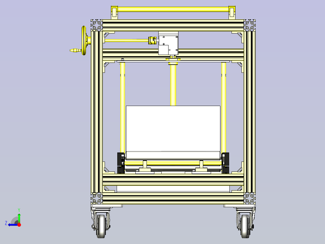 一款工件台提升机构3D模型右视图