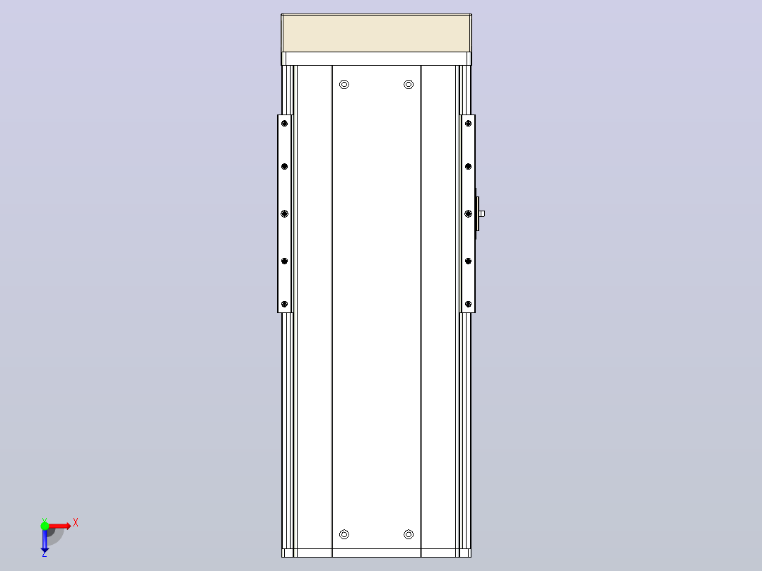 日规模组半封闭丝杆TPA-HNR-220D-3210C-L200-MP-Y-P1K-N3俯视图