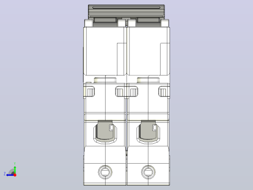 NXB-63 1P&amp;N小型断路器三维模型202307右视缩略图