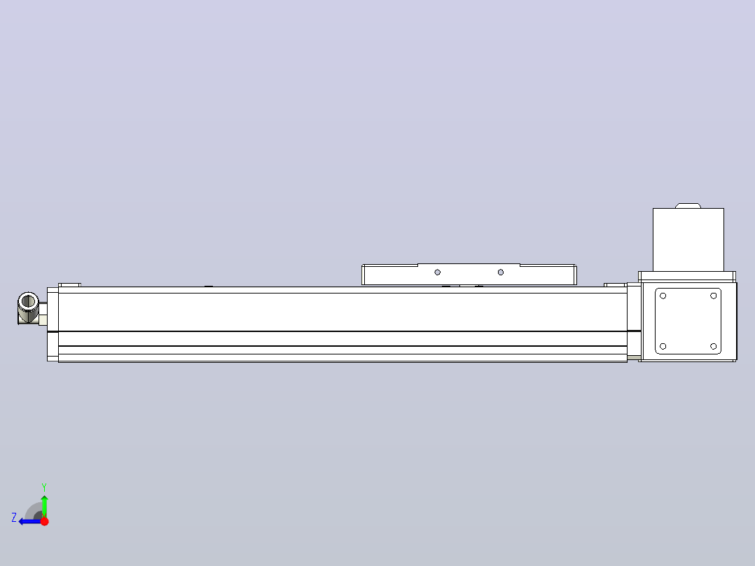 MCB10无尘皮带滑台[MCB10-L32-200-LU-100W-C3]右视图