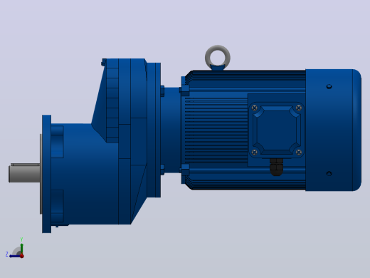 RXF57法兰轴伸式安装斜齿轮减速机RX57-Y0.37-4P-71-M1-0°-Φ140右视缩略图