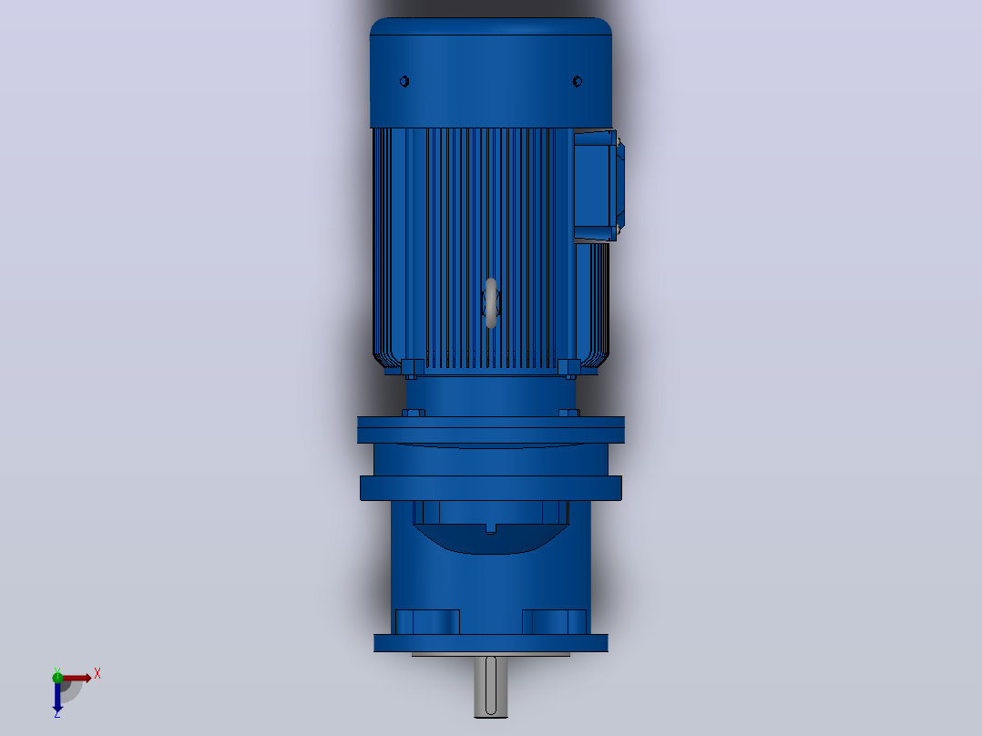 RXF57法兰轴伸式安装斜齿轮减速机RX57-Y0.37-4P-71-M1-0°-Φ140俯视图