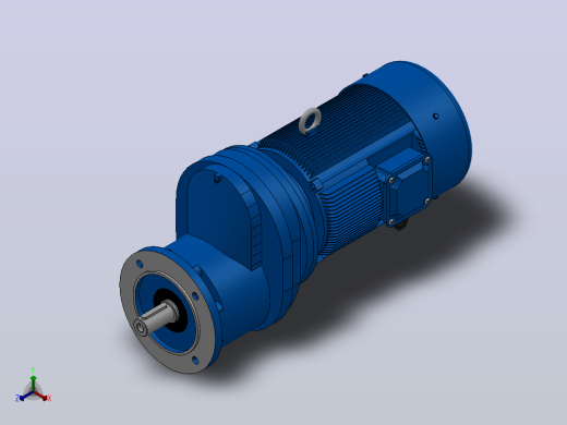 RXF57法兰轴伸式安装斜齿轮减速机RX57-Y0.37-4P-71-M1-0°-Φ140正等轴测缩略图