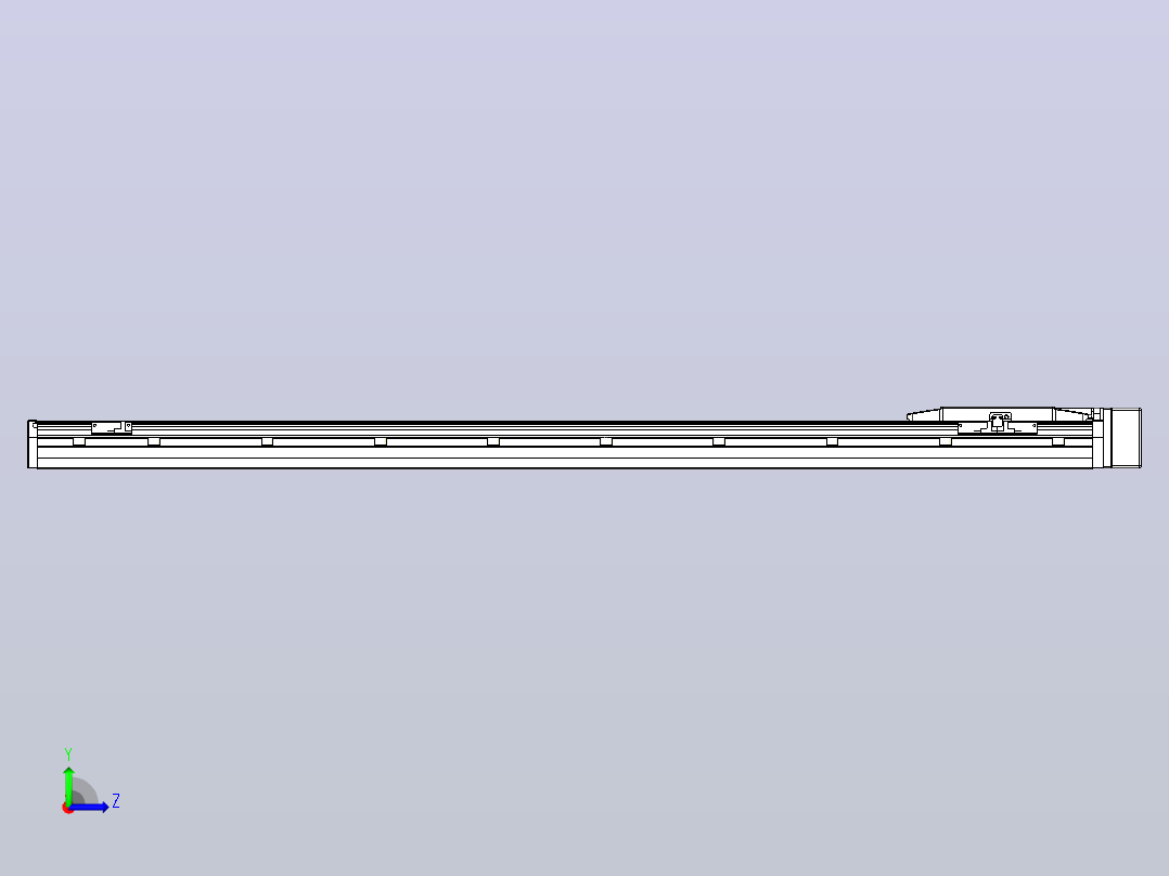 滚珠丝杠直线轴内置导轨TPA-GCR-150-2010C-L1150-ML-M75-N3左视图