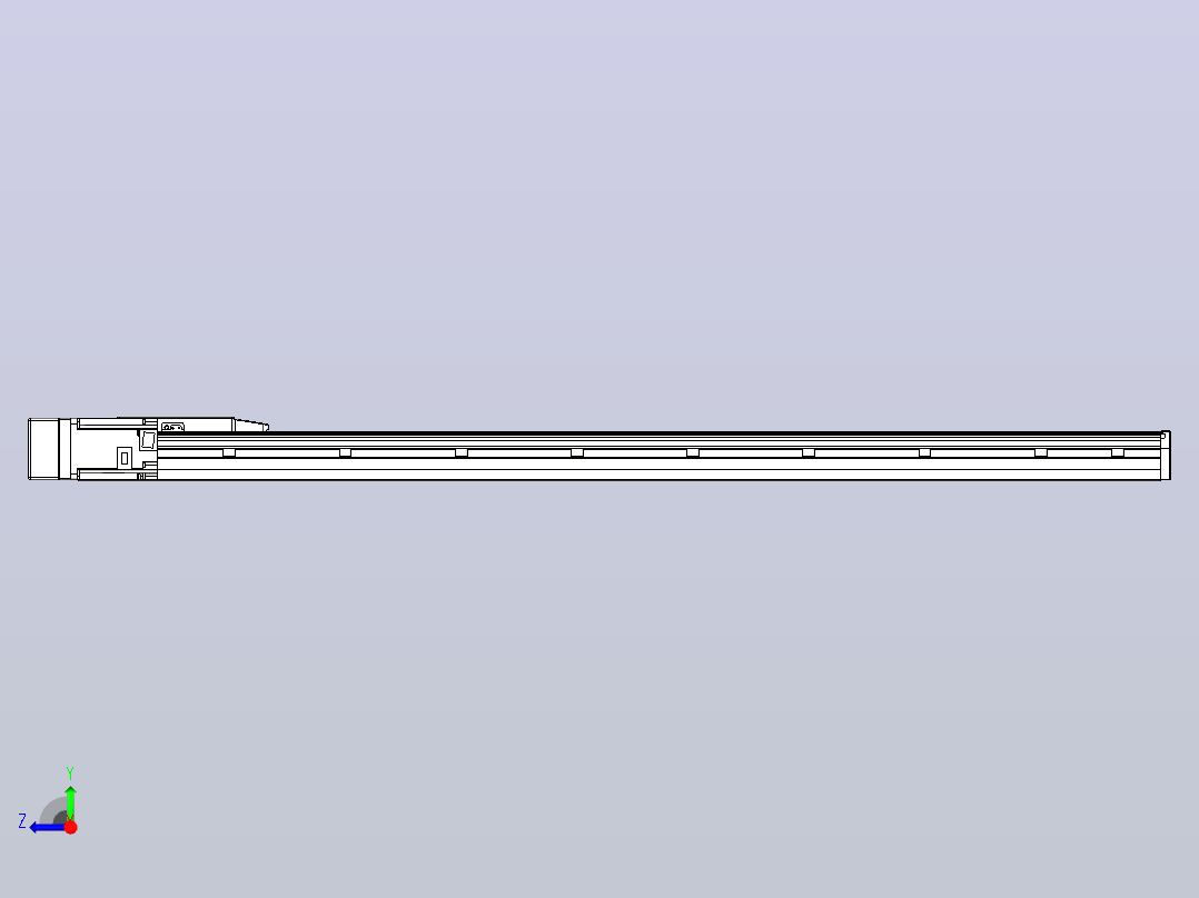 滚珠丝杠直线轴内置导轨TPA-GCR-150-2010C-L1150-ML-M75-N3右视图