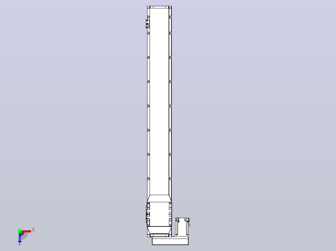 滚珠丝杠直线轴内置导轨TPA-GCR-150-2010C-L1150-ML-M75-N3俯视图