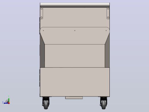 带垃圾桶柜的服务推车 1350 x 600 x 900 毫米右视缩略图