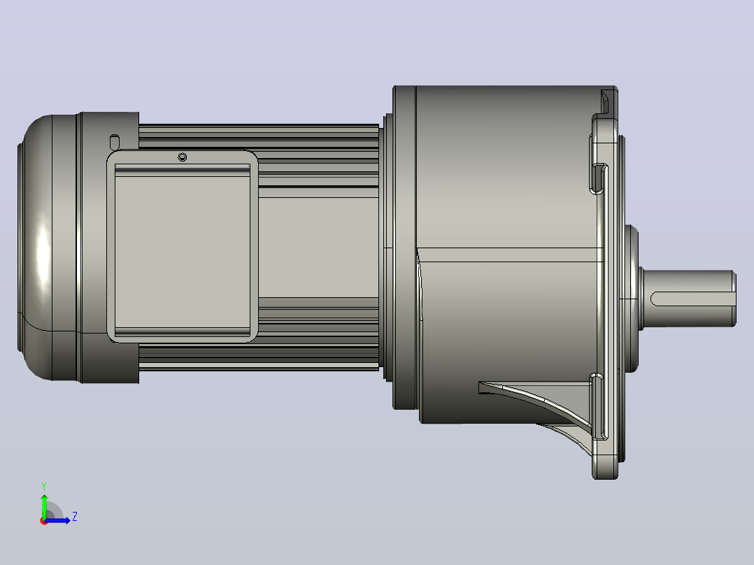 小型常规单相三维1.5KW4#LS单相左视图