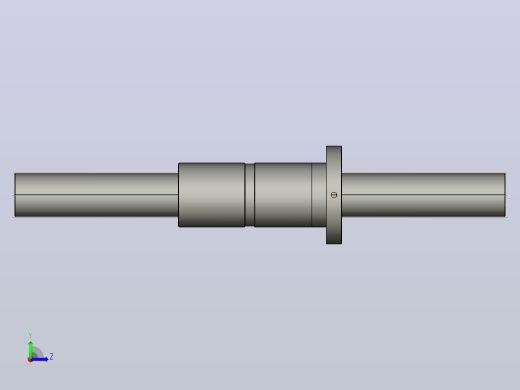 FFZD6312-5滚珠丝杆3D模型左视缩略图