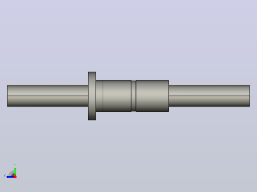 FFZD6312-5滚珠丝杆3D模型右视缩略图