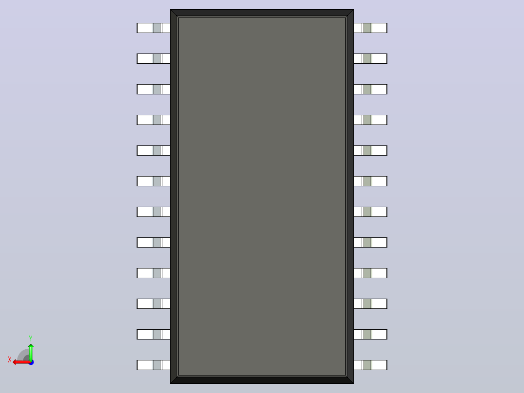106x SOIC 封装（小外形集成电路）SOIC127P1034X267-24N后视图
