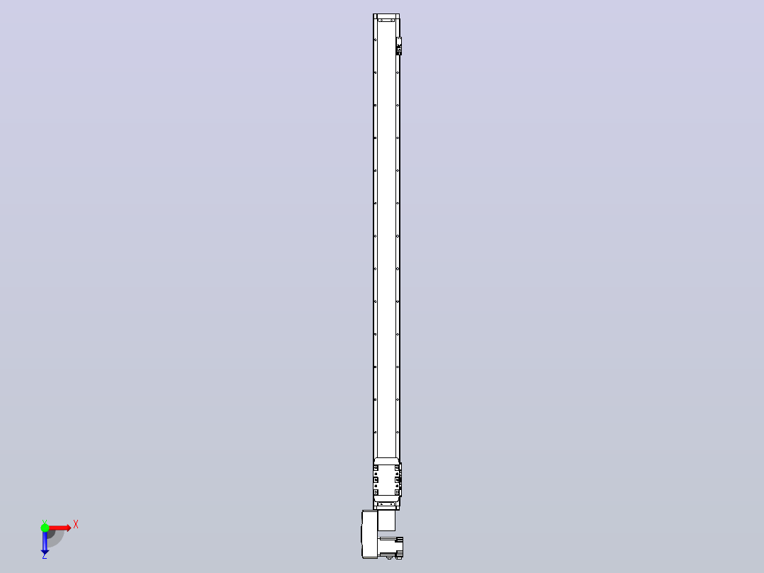 机器人皮带驱动直线轴TPA-GCB-80-P60-L1300-QL-M20-N3俯视图