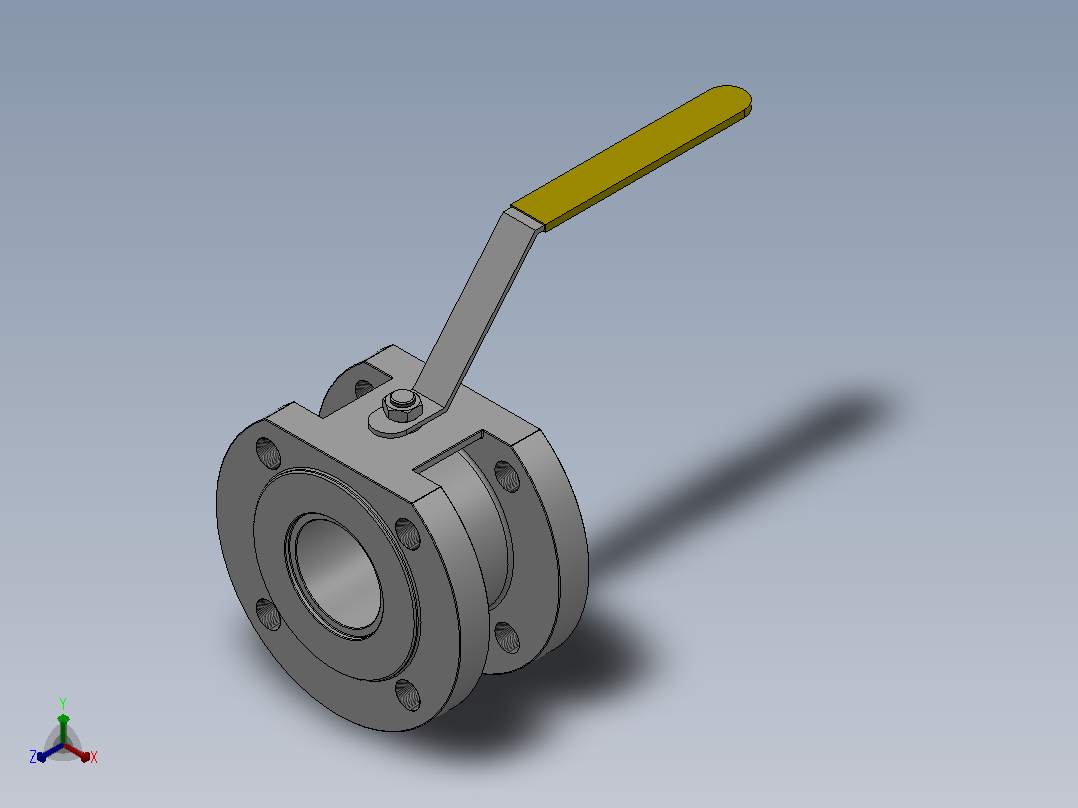 超短型球阀[1.6-DN65超短型球阀]正等轴测图