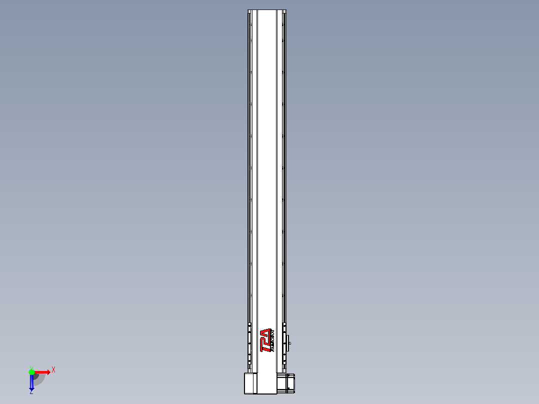 皮带直线轴半封闭可选导轨TPA-HNB-120D-110-L900-LP-C-P40-N3俯视图
