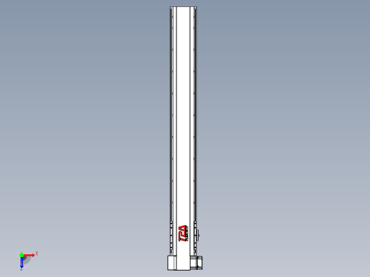 皮带直线轴半封闭可选导轨TPA-HNB-120D-110-L900-LP-C-P40-N3俯视缩略图