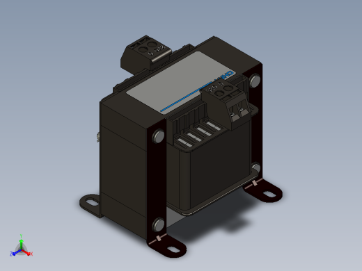 NDK2-200 380V-220V控制变压器三维模型202407