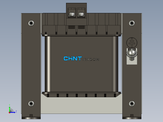NDK2-200 380V-220V控制变压器三维模型202407左视缩略图
