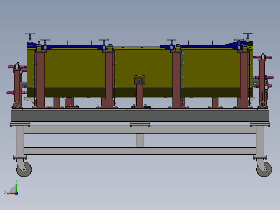 旋转焊接工装夹具平台sw17后视图