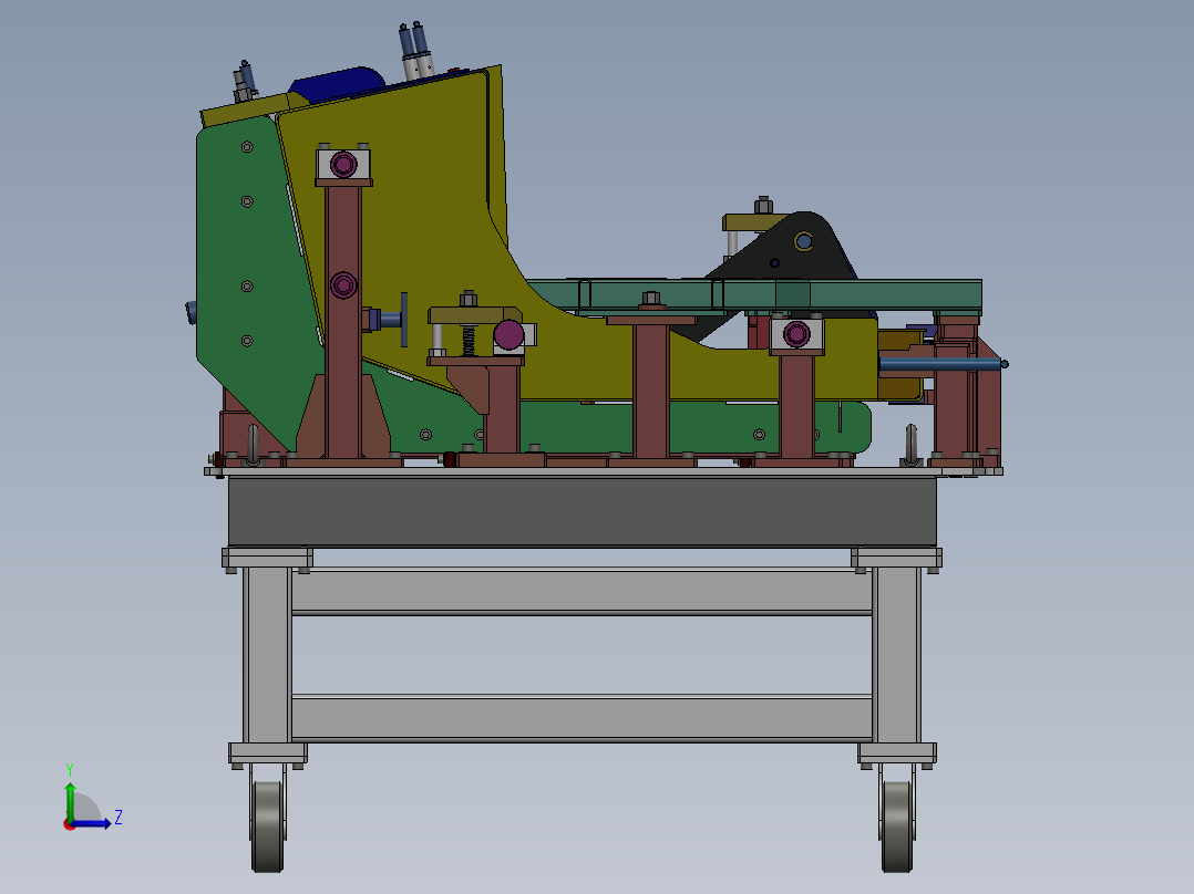 旋转焊接工装夹具平台sw17左视图